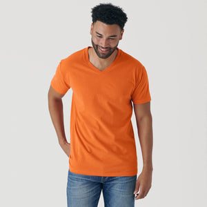 True ClassicOrange V-Neck Tee