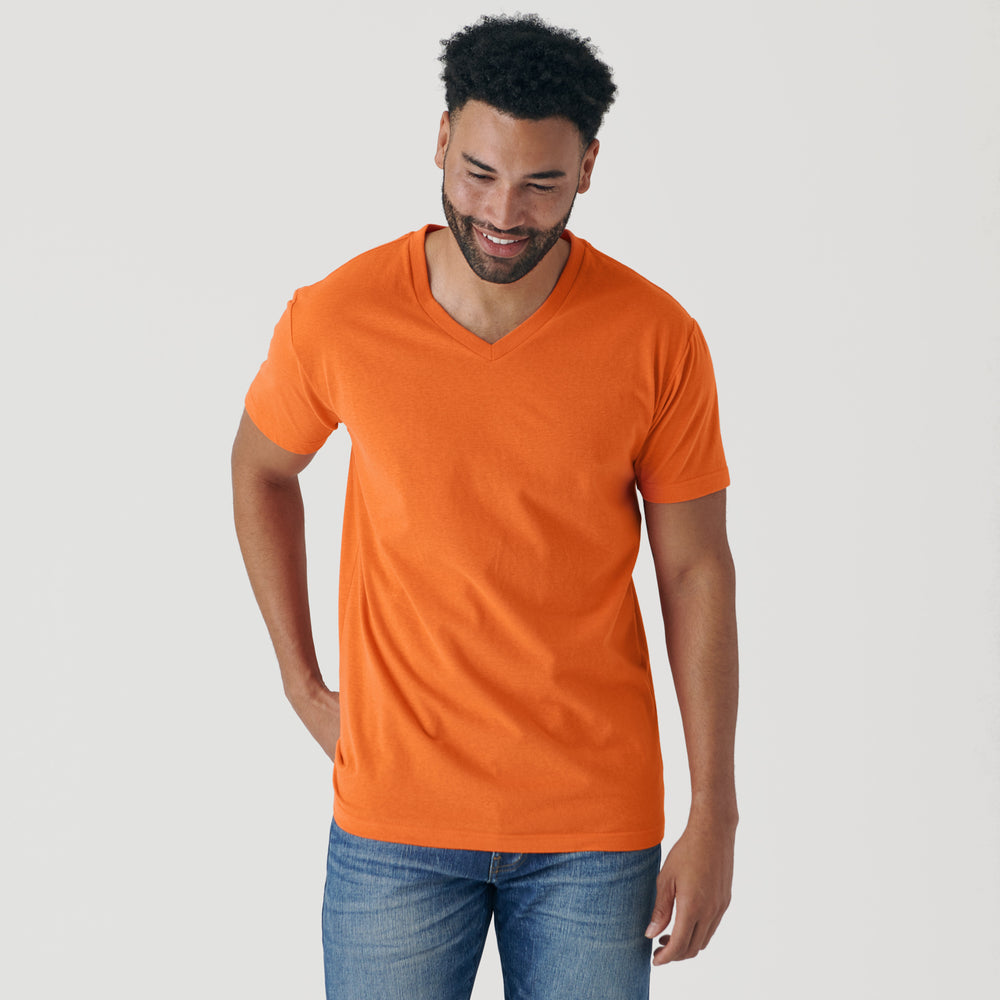 Orange V-Neck Tee