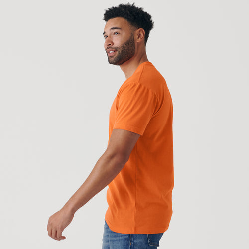 Orange V-Neck Tee