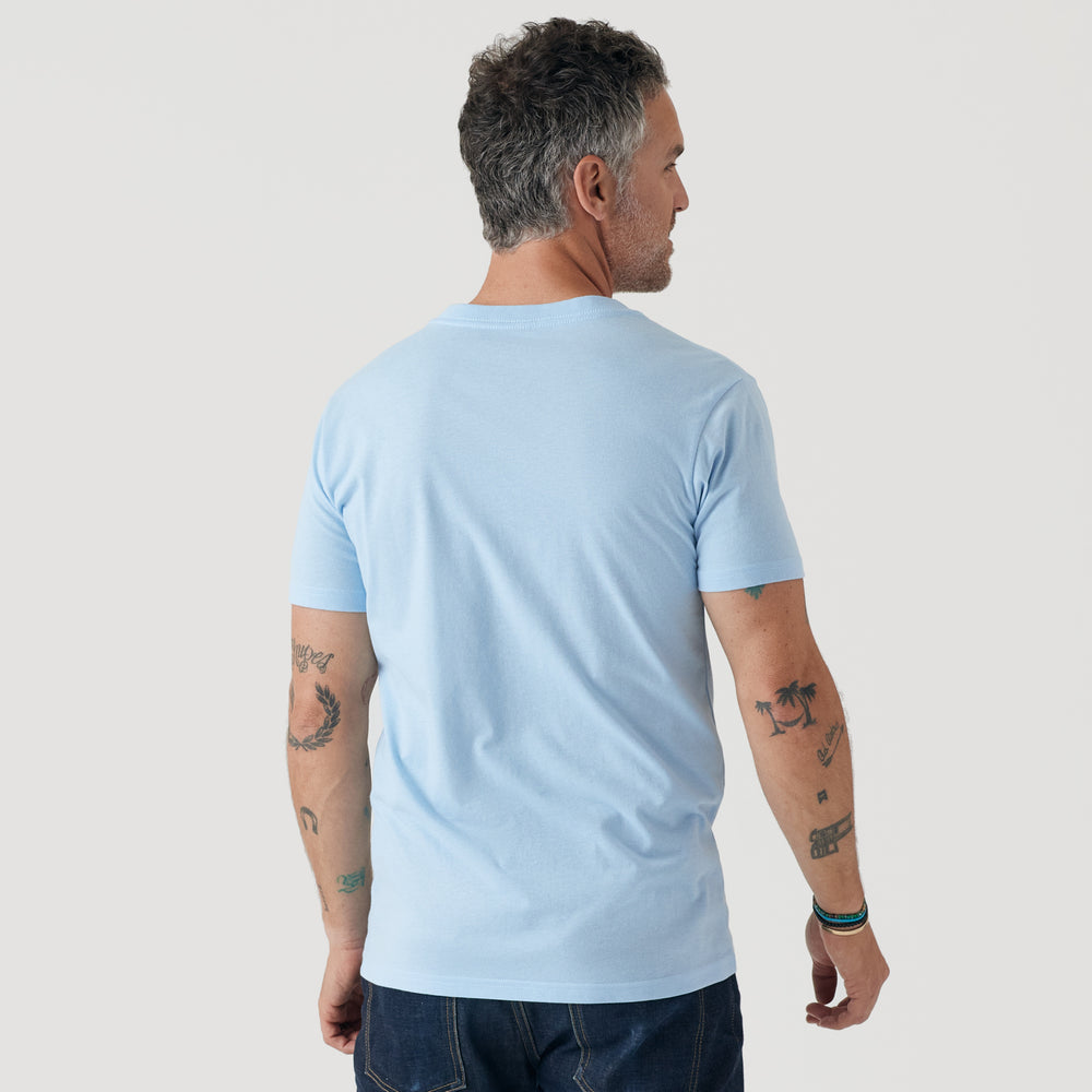 Oxford Blue V-Neck Tee