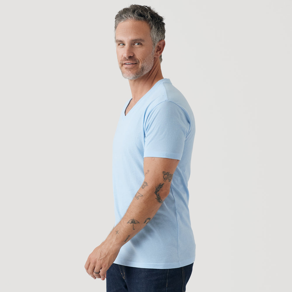 Oxford Blue V-Neck Tee