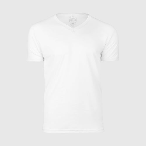 White V-Neck Tee