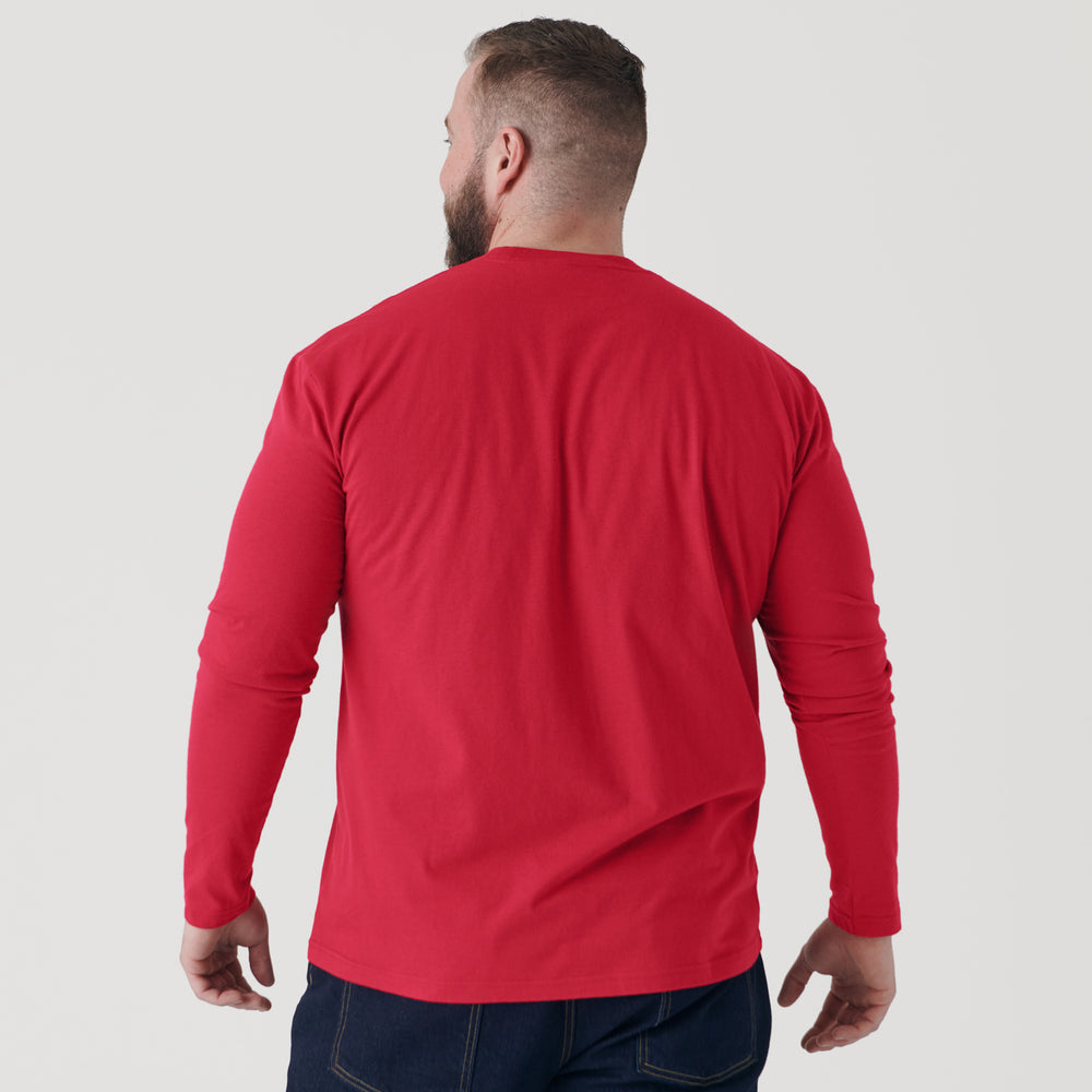 Raspberry Long Sleeve Crew Neck Tee