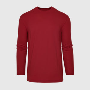 True ClassicCrimson Long Sleeve Crew Neck Tee