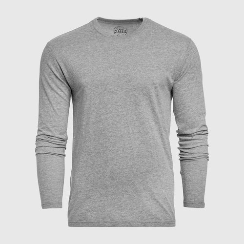 Heather Gray Long Sleeve Crew Neck Tee