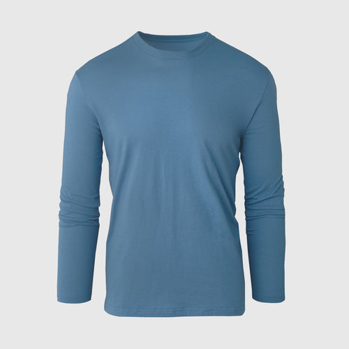 Indigo Long Sleeve Crew Neck Tee