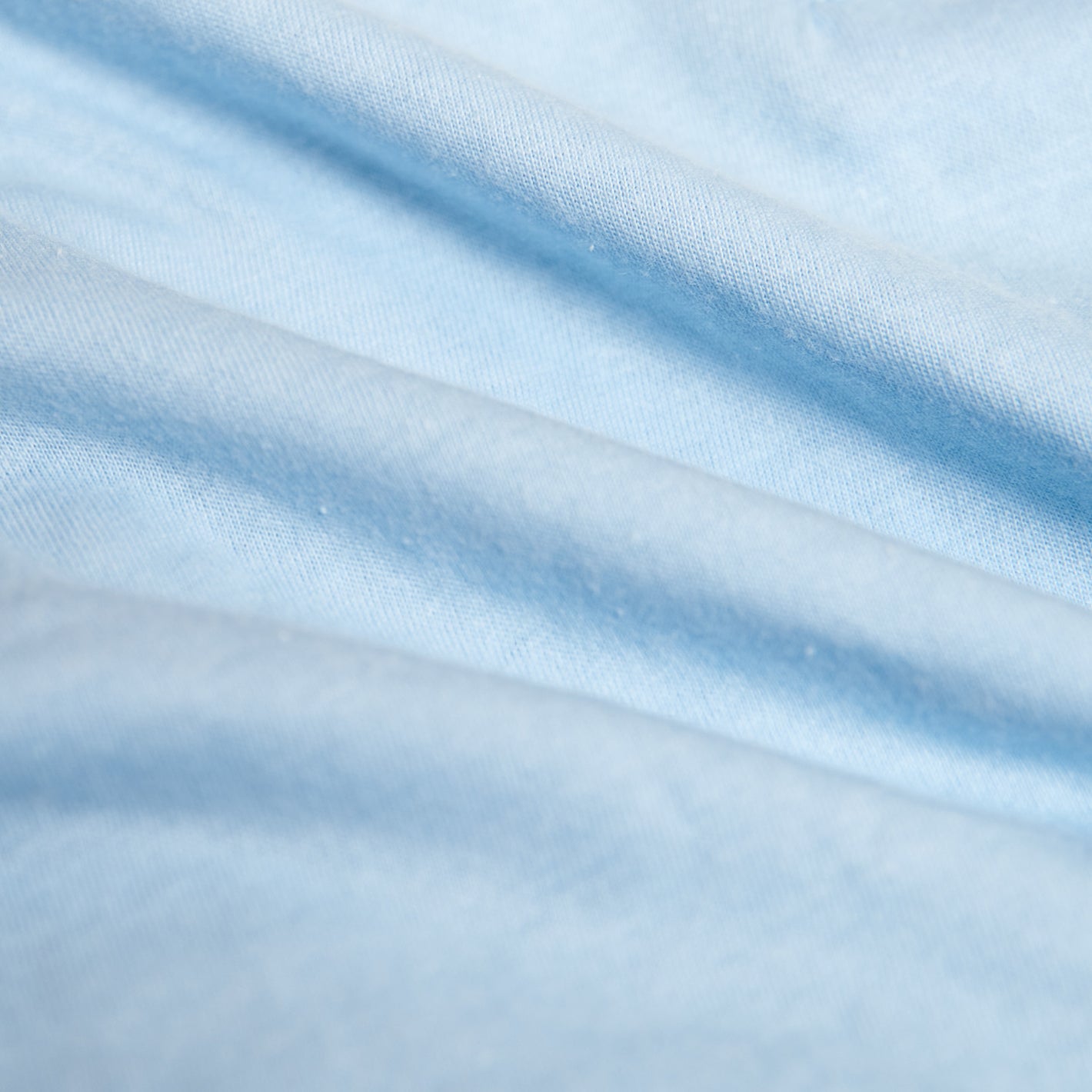 Oxford Blue Long Sleeve Crew Neck Tee in soft, light-blue knit fabric.