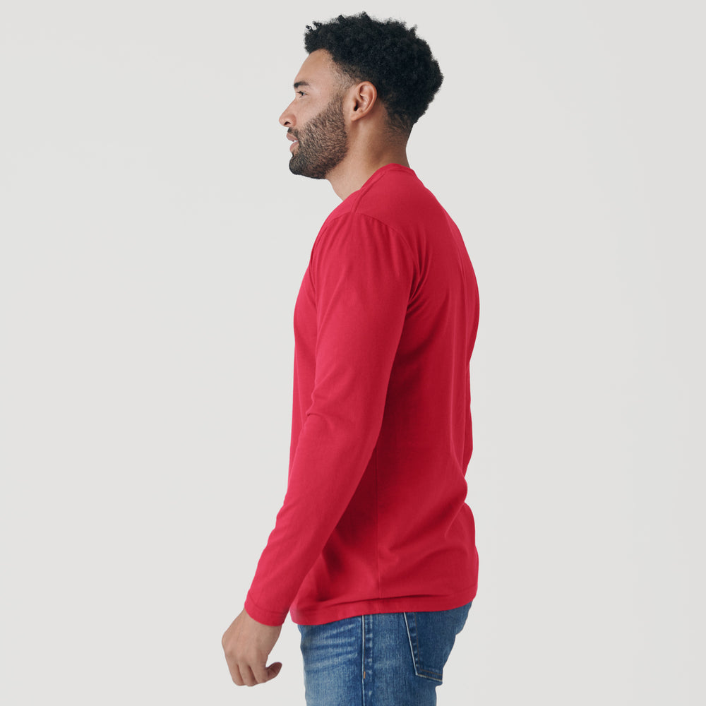 Raspberry Long Sleeve Crew Neck Tee