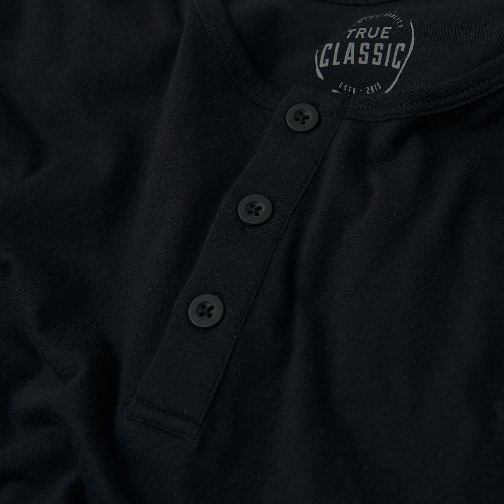 Black Long Sleeve Henley