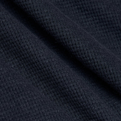 Waffle Long Sleeve Crew Neck - Navy