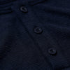 Navy Waffle Long Sleeve Henley with button placket detail.