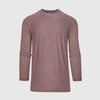 Heather Burgundy Active Long Sleeve Crew Neck