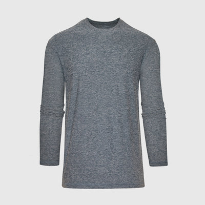 Active Long Sleeve Crew Neck - Heather Navy