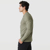 Heather Military Green Active Long Sleeve Crew Neck
