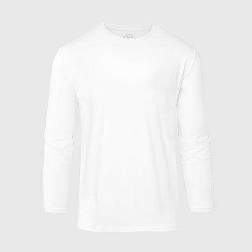 White Active Long Sleeve Crew T-Shirt