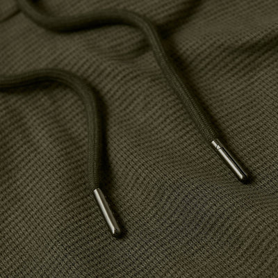 Waffle Hoodie - Military Green