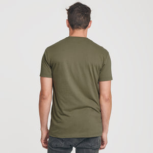 True ClassicMilitary Green Pocket Crew Tee