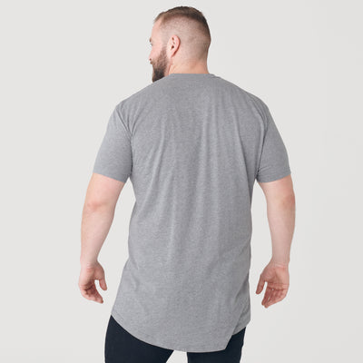 Heather Gray Tall Round Hem Crew Neck T-Shirt