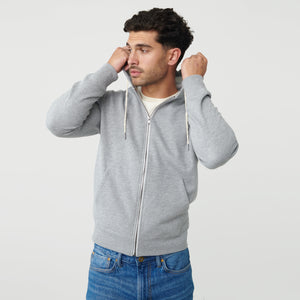 True ClassicHeather Gray Zip Fleece Hoodie