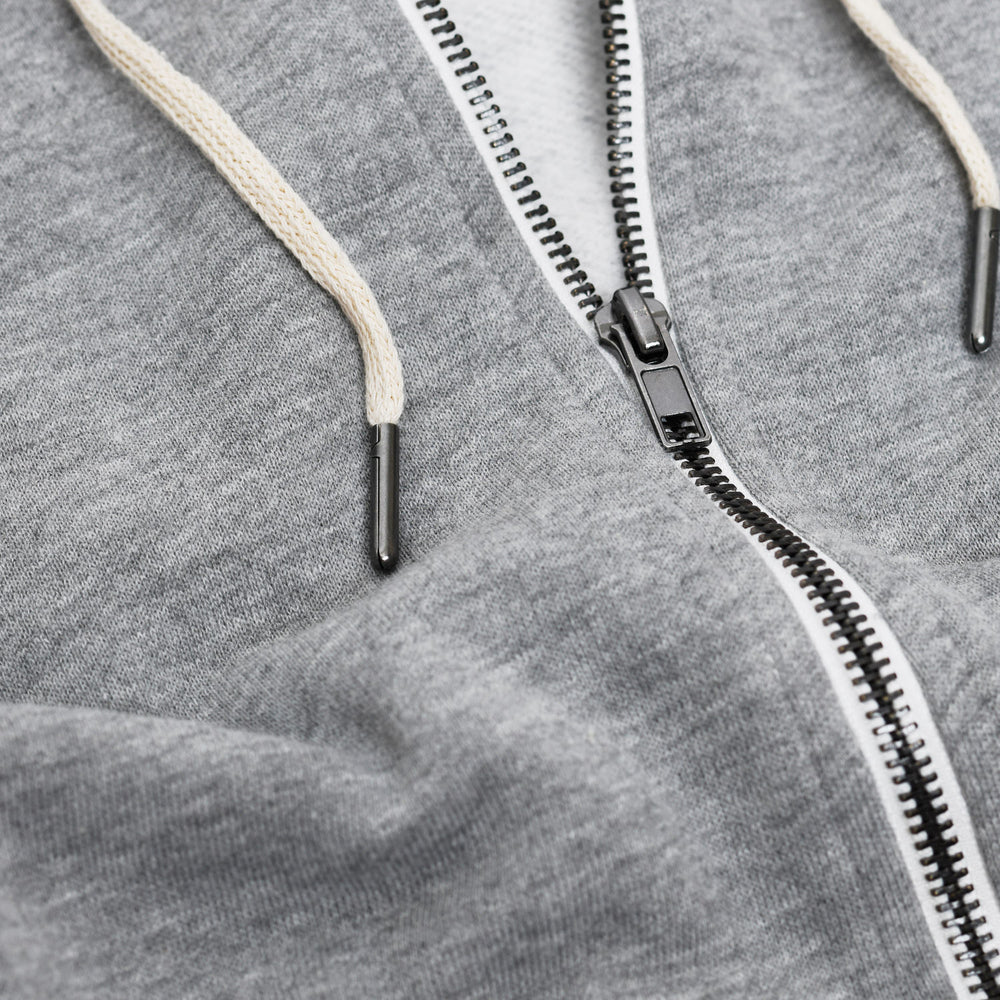 Heather Gray Zip Fleece Hoodie