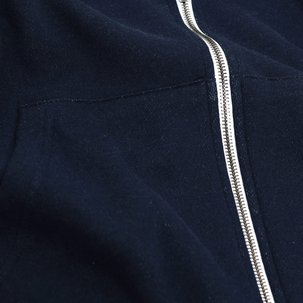 Navy Zip Fleece Hoodie