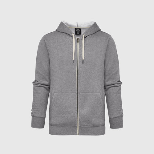 Heather Gray Fleece French Terry Zip Hoodie