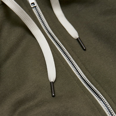 Fleece Full Zip Hoodie - Military Green