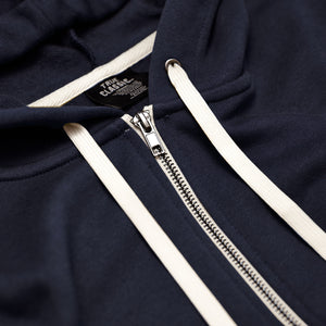 True ClassicNavy Fleece French Terry Zip Hoodie