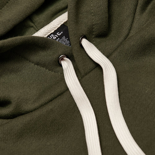 Military Green Fleece French Terry Pullover Hoodie