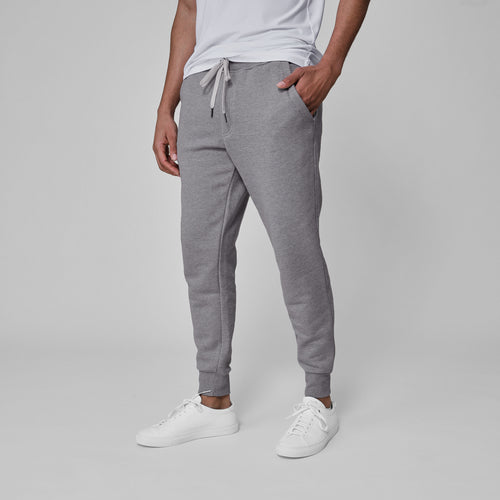 Heather Gray Fleece Zip Hoodie and Jogger Set