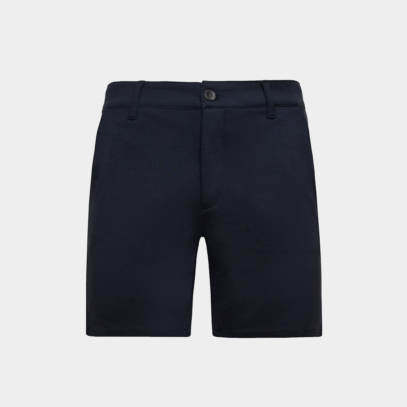 7" Navy Comfort Knit Chino Shorts