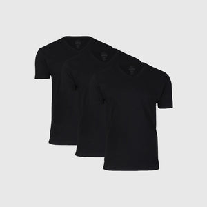 True ClassicAll Black V-Neck Tee 3-Pack