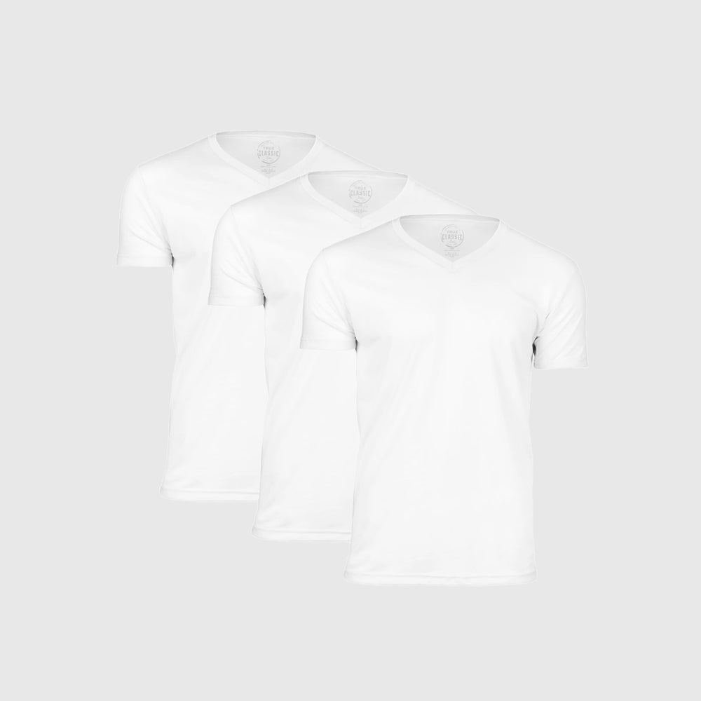 All White V-Neck Tee 3-Pack