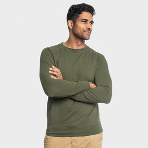 True ClassicMilitary Green French Terry Sweatshirt