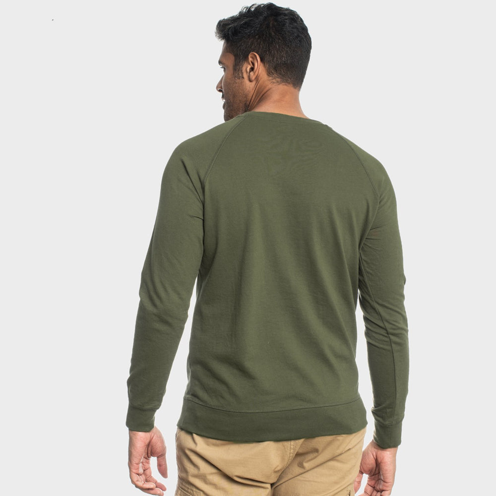 Military Green French Terry Sweatshirt