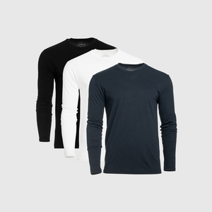 True ClassicStandard Long Sleeve Crew Neck T-Shirt 3-Pack