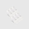 White No Show Socks 6-Pack arranged in two rows, showcasing seamless design.