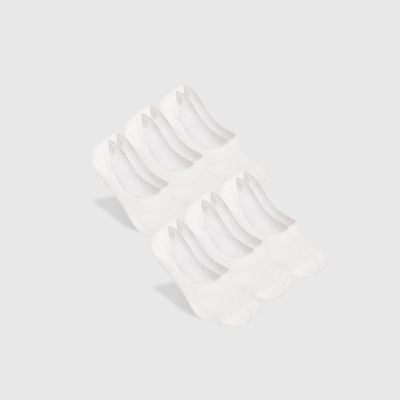 White No Show Socks 6-Pack
