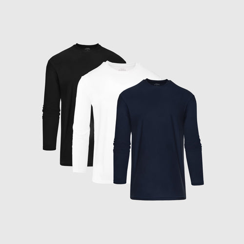 Standard Active Long Sleeve Crew T-Shirt 3-Pack