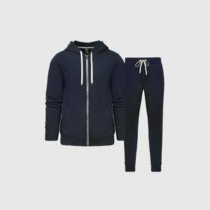 True ClassicNavy Fleece Zip Hoodie and Jogger Set